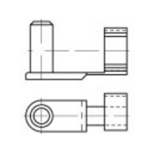TOOLCRAFT Rugósan bepattintható csapszeg 48 mm Acél, elektrolitikusan horganyozott 10 db
