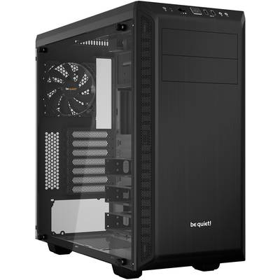 BeQuiet Pure Base 600 Midi torony Számítógép ház Fekete Hőszigetelt, Oldalsó szélvédő, 2 előre telepített hűtő