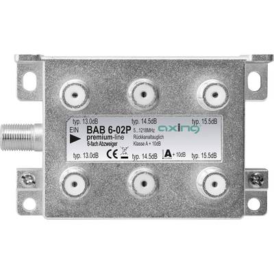 Axing BAB 6-02P Kábel-TV leágaztató 6 részes 5 - 1218 MHz