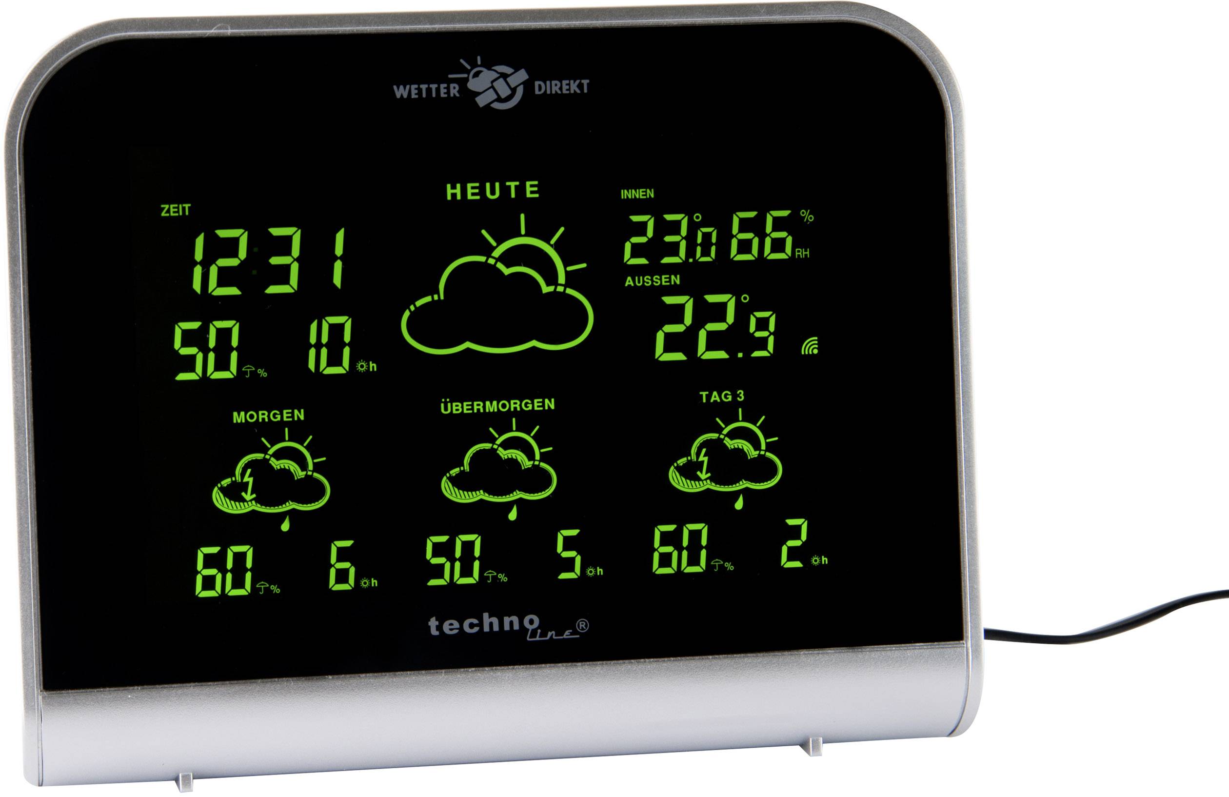 Techno Line WD2900 Vezeték nélküli időjárásjelző állomás Előrejelzés 4 napos