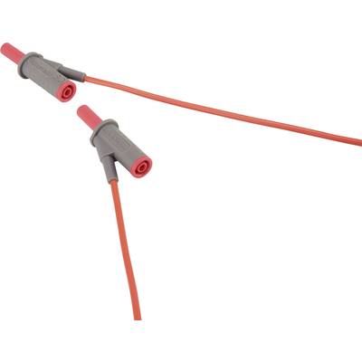 Két piros mérővezeték szürke csatlakozókkal. Elektromos feszültségek vagy áramok méréséhez használhatók.