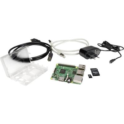 MAKERFACTORY PI3SET Raspberry Pi® 3 B 1 GB 4 x 1.2 GHz Tápegységgel, Házzal, Noobs OS-sel, HDMI™ kábellel 