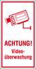 SafetyMarking 21.5211 Figyelmeztető tábla Videó felügyelet Öntapadó fólia (Sz x Ma) 80 mm x 150 mm 1 db