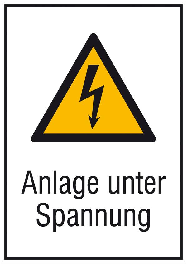 Figyelmeztető kombi tábla Figyelem! Öntapadó fólia (Sz x Ma) 131 mm x 185 mm   ISO 7010 SafetyMarking Warnschild 21.1238 1 db