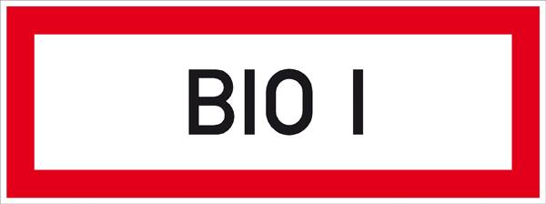 BIO I<br><br>(Note: The translation maintains the same formatting - black text on white background with a red border.)