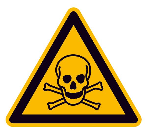 Figyelmeztető tábla Mérgező anyagok Alumínium 200 mm ISO 7010 SafetyMarking Warnschild 11.0164 1 db