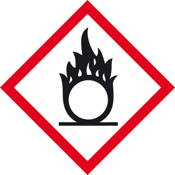 SafetyMarking 39.B1013 GHS veszély piktogramm 03 Láng körben Poliészter (Sz x Ma) 50 mm x 50 mm 1 db