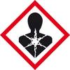 SafetyMarking 39.B1024 GHS veszély piktogramm 08 Veszély az egészség Poliészter (Sz x Ma) 100 mm x 100 mm 1 db