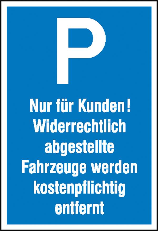 SafetyMarking 52.5145 Parkoló tábla Parkoló Alumínium (Sz x Ma) 400 mm x 600 mm 1 db