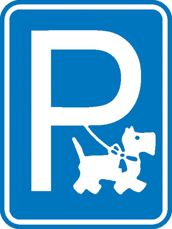 SafetyMarking 11.5348 Figyelmeztető tábla Kutyás parkoló Alumínium (Sz x Ma) 150 mm x 200 mm    1 db