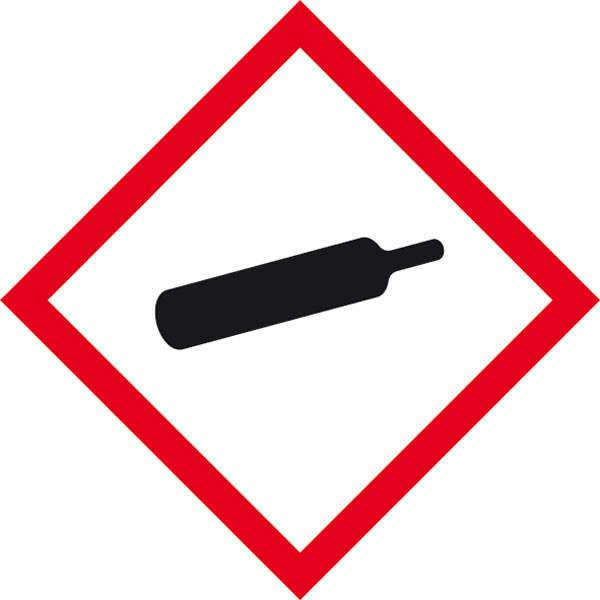 SafetyMarking 39.B1015 GHS veszély piktogramm 04 Gázpalack Poliészter (Sz x Ma) 50 mm x 50 mm 1 db