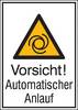 Figyelmeztető kombi tábla Vigyázat! Automatikus indulás Öntapadó fólia (Sz x Ma) 131 mm x 185 mm ISO 7010 SafetyMarking Warnkombischild 21.0455 1 db