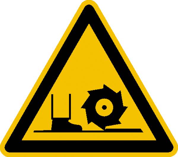 Figyelmeztető tábla Marótengely Öntapadó fólia   100 mm  SafetyMarking Warnschild 21.0323 1 db