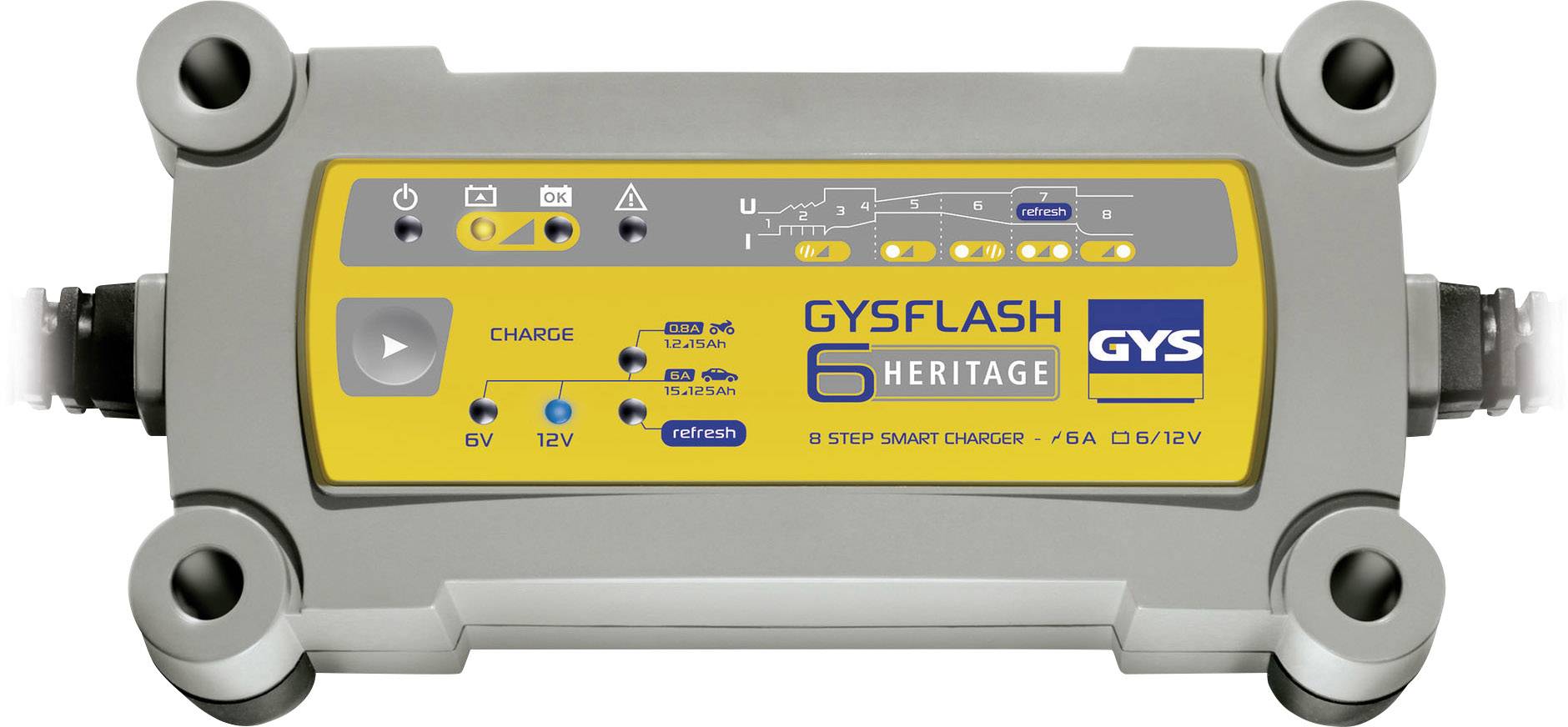 GYS GYSFLASH HERITAGE 6A 029538 Automatikus töltő 12 V, 6 V 6 A