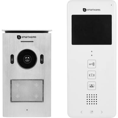   Smartwares  DIC-22112    Videó kaputelefon  2 drótos  Komplett készlet  1 családiház  Fehér