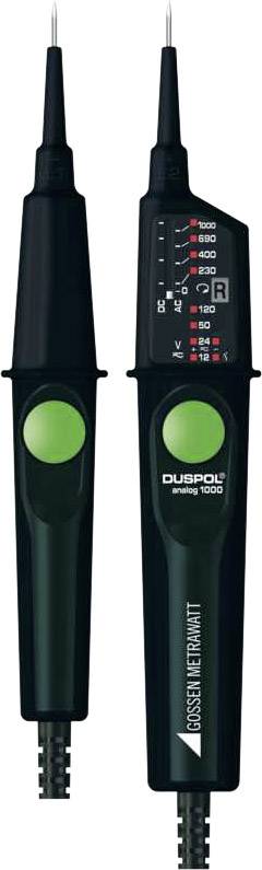 Gossen Metrawatt DUSPOL analog 1000 Kétpólusú feszültségvizsgáló CAT III 1000 V, CAT IV 600 V LED, Vibrálás