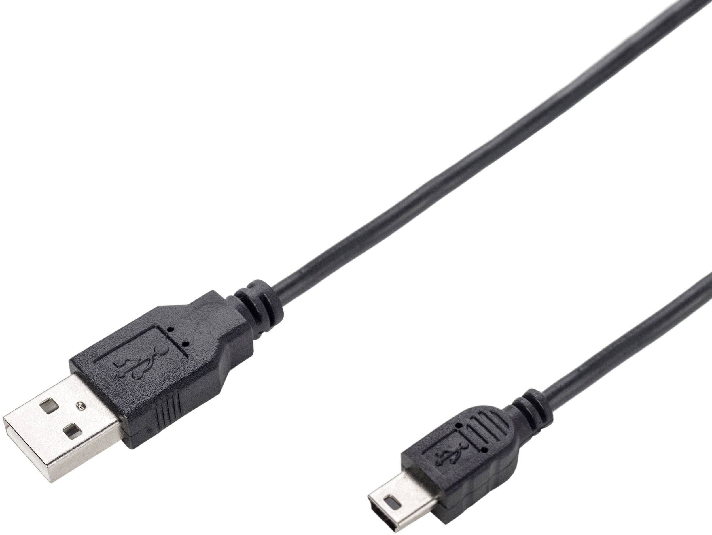 Egy USB-A–Mini-USB kábel.