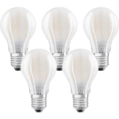 OSRAM LED E27 Körte forma 7 W = 60 W Melegfehér (Ø x H) 60 mm x 108 mm EEK: A++ Filament 5 db