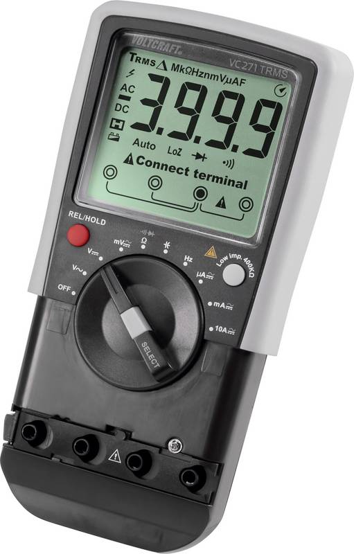 Digitális multiméter, mérőműszer True RMS 600V AC/DC 10A AC/DC CAT III