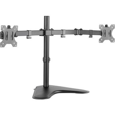 Asztali monitortartó 2 monitorhoz, 33-81,3 cm (13-32") állítható magasság, dönthető, csuklóval mozgatható, LogiLink BP00