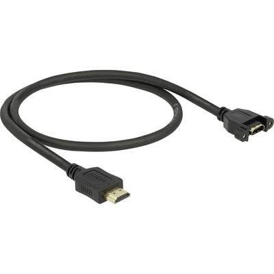 Delock HDMI Hosszabbítókábel HDMI-A dugó, HDMI-A alj 0.50 m Fekete 85463 High Speed-HDMI Ethernettel, aranyozott érintke