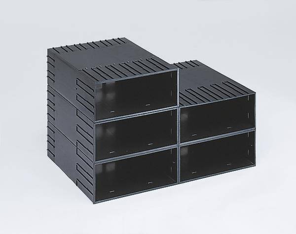 Plastipol Scheu 1657843 Ház, fiókrendszerhez (Sz x Ma x Mé) 162 x 102 x 345 mm Fekete 1 db