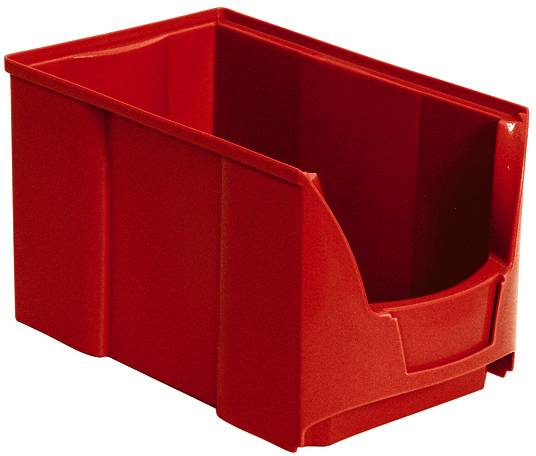 BRB Lagertechnik 977323 Nyitott tárolódobozok Élelmiszerek tárolására alkalmas (Sz x Ma x Mé) 200 x 200 x 360 mm Piros 8 db