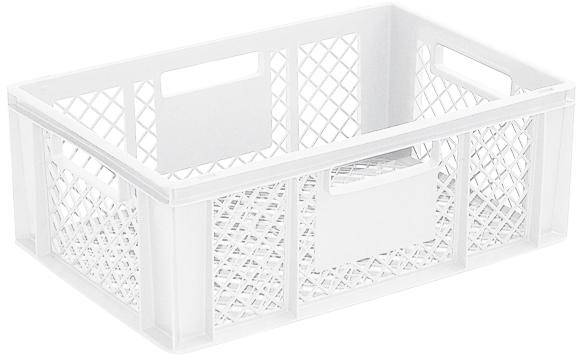 BRB Lagertechnik 1657970 Egymásra rakható doboz Basic Élelmiszerek tárolására alkalmas (H x Sz x Ma) 600 x 400 x 220 mm Fehér 1 db