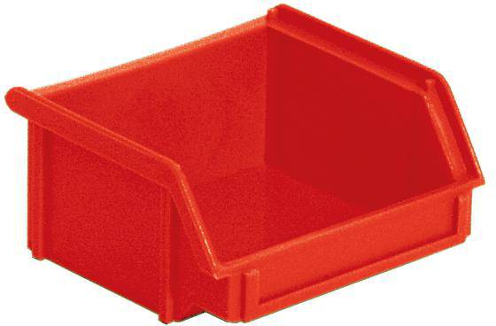 BRB Lagertechnik 974143 Nyitott tárolódobozok Élelmiszerek tárolására alkalmas (Sz x Ma x Mé) 100 x 50 x 95 mm Piros 50 db