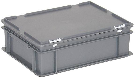 BRB Lagertechnik 1658108 Egymásra rakható doboz Élelmiszerek tárolására alkalmas (H x Sz x Ma) 400 x 300 x 135 mm Szürke 1 db