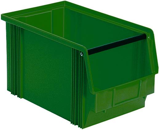 BRB Lagertechnik 974438 Nyitott tárolódobozok Élelmiszerek tárolására alkalmas (Sz x Ma x Mé) 200 x 200 x 350 mm Zöld 8 db