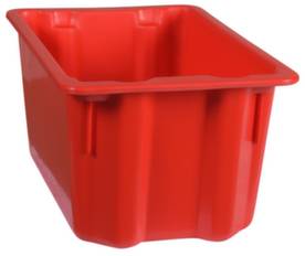 Plastipol Scheu 1658571 Egymásra rakható doboz Élelmiszerek tárolására alkalmas (H x Sz x Ma) 400 x 280 x 180 mm Piros 1 db
