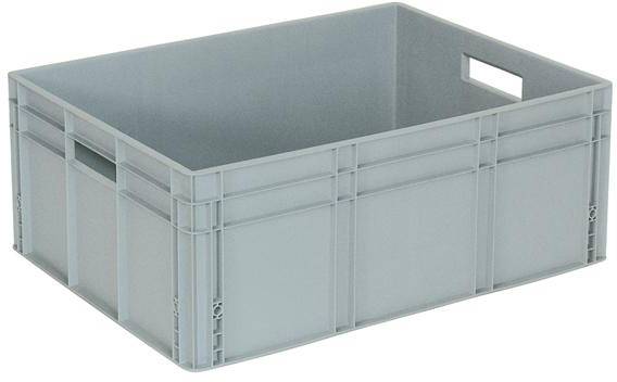 BRB Lagertechnik 1658718 Egymásra rakható doboz Élelmiszerek tárolására alkalmas (H x Sz x Ma) 800 x 600 x 320 mm Szürke 1 db