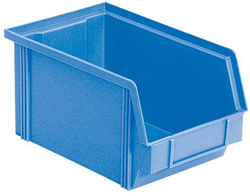 BRB Lagertechnik 974245 Nyitott tárolódobozok Élelmiszerek tárolására alkalmas (Sz x Ma x Mé) 145 x 125 x 230 mm Kék 27 db