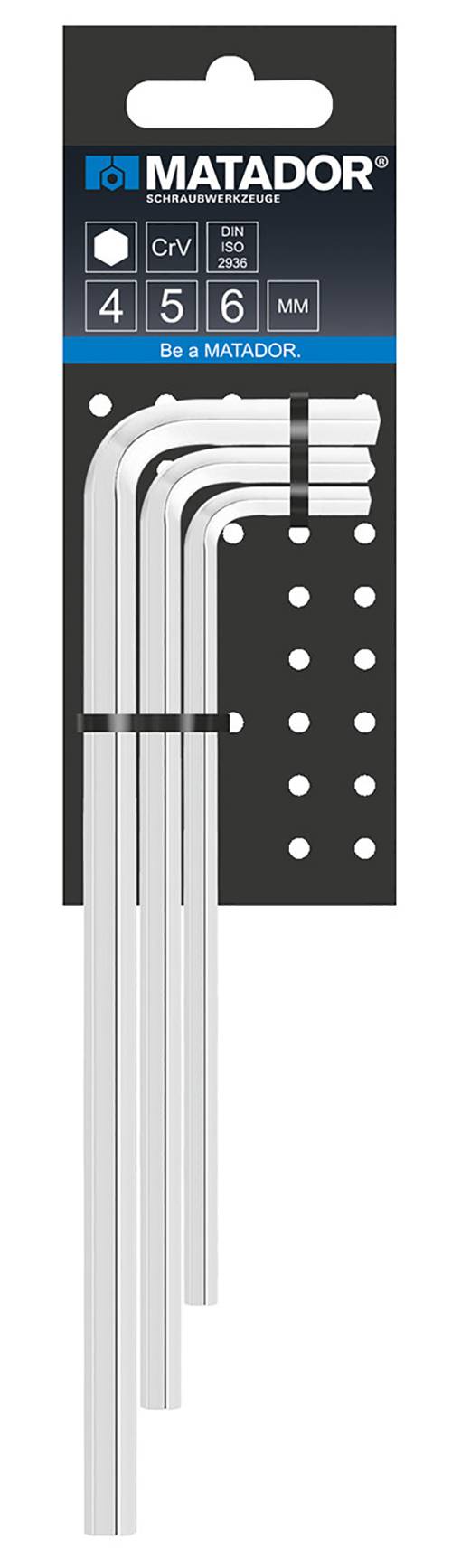 Matador Schraubwerkzeuge 04419030 Belső hatlap Hajlított csavarhúzó 4 mm, 5 mm, 6 mm
