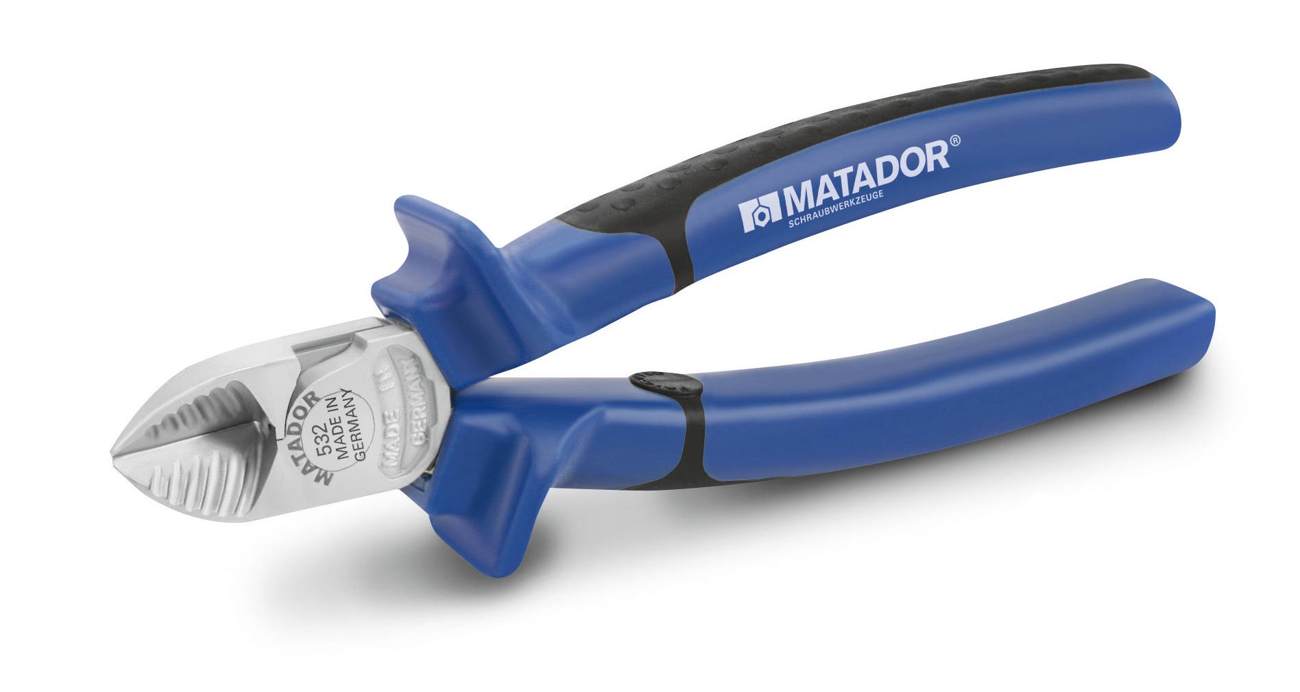 Matador kék-fekete fogó, alkalmas drótok vágására. Robusztus és ergonomikus kialakítás a precíz munkavégzéshez.
