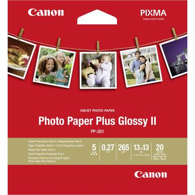 Canon Photo Paper Plus Glossy II PP-201 2311B060 Fénykép papír 13 x 13 cm 265 g/m² 20 lap Fényes