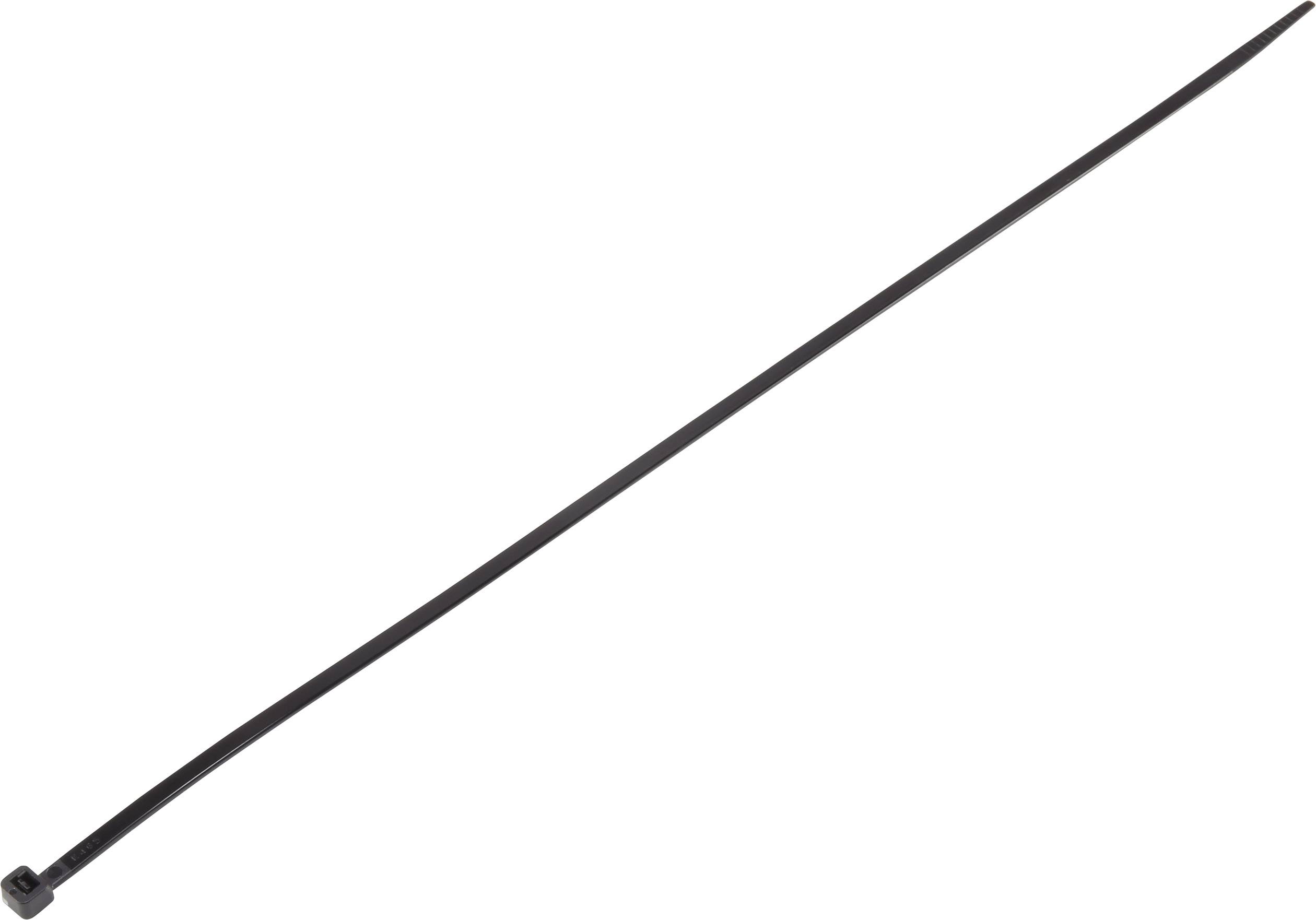 TRU COMPONENTS TC-6645740 Kábelkötöző 385 mm 4.80 mm Fekete 100 db
