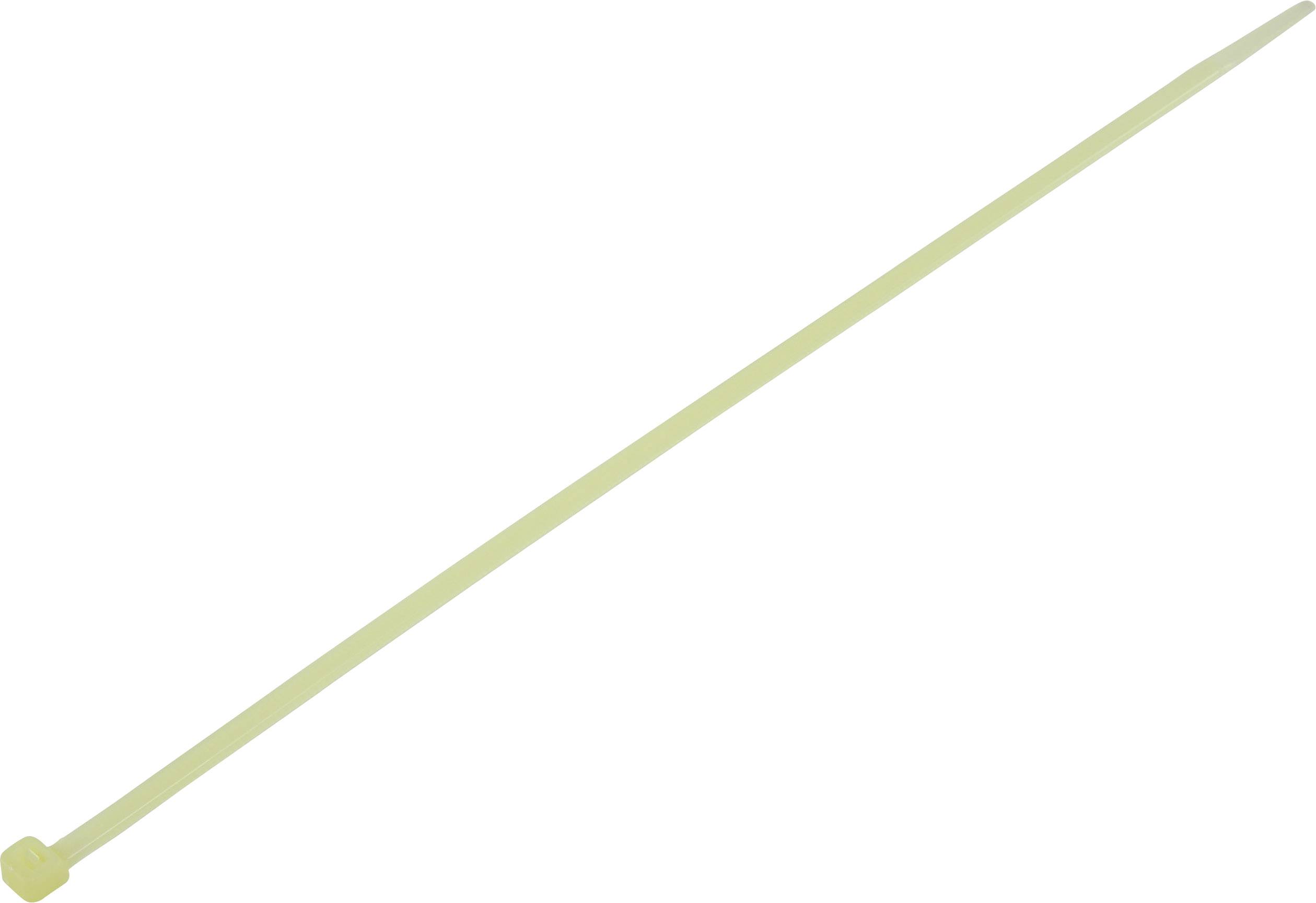 TRU COMPONENTS TC-6645804 Kábelkötöző 300 mm 4.80 mm Natúr Hőstabilizált 100 db