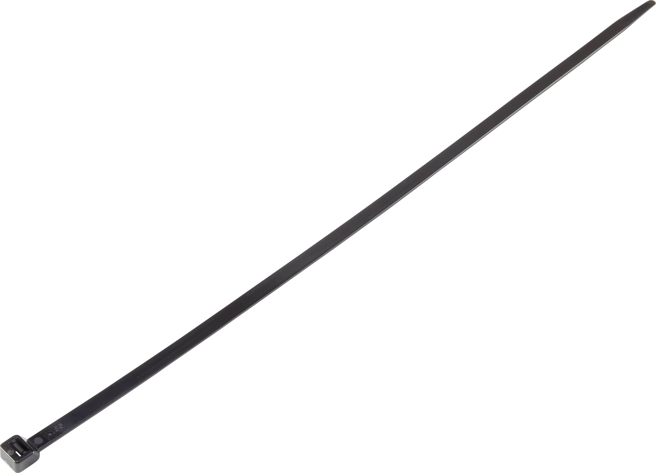 TRU COMPONENTS TC-6645820 Kábelkötöző 450 mm 8 mm Fekete Időjárásálló 100 db