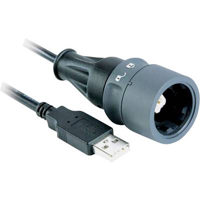 Bulgin USB kábel USB 2.0 USB-B dugó, USB-A dugó 5.00 m Fekete  PXP6040/B/5M00
