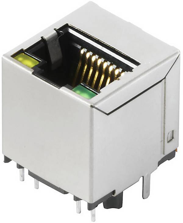 Weidmüller RJ45M R1V 3.3N4Y/G TY  2461070000 Alj, beépíthető, függőleges   Pólusszám 8 Ezüst, Fekete 120 db