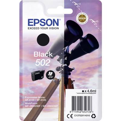 Epson Tinta T02V1, 502 Eredeti  Fekete C13T02V14010