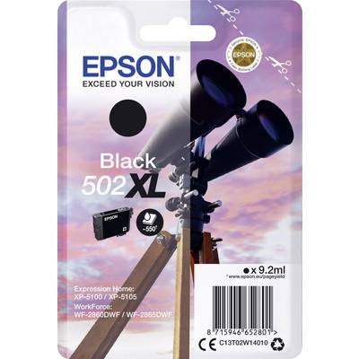 Epson Tinta T02W1, 502XL Eredeti  Fekete C13T02W14010