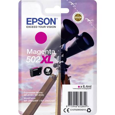 Epson Tinta T02W3, 502XL Eredeti  Bíbor C13T02W34010