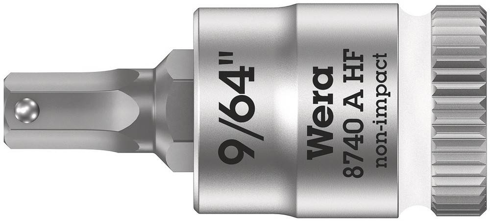 Wera 8740 A 05003384001 Belső hatlap Dugókulcs betét Tartó funkció 9/64 9/64 1/4 (6,3 mm)
