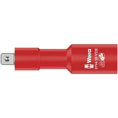 Wera vörös szerszámadapter, '8794 SB VDE' felirattal. Elektromos munkákhoz tervezett, biztonságos használatra.