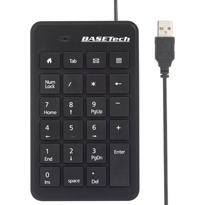 Basetech BT-USB-NUMB1 Számtömb USB  Fekete
