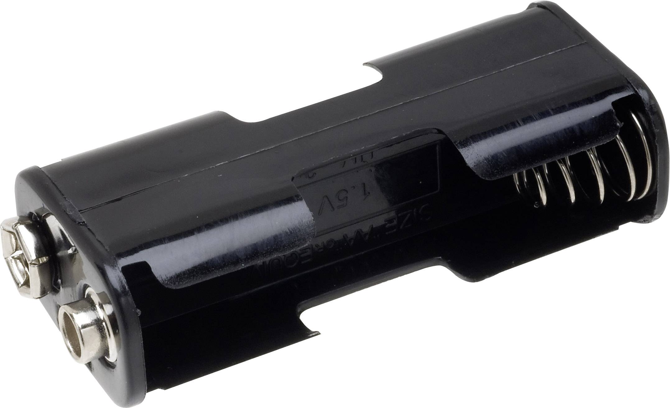 Elemtartó ceruzaelemhez 2x AA, klipszes, TRU COMPONENTS BH-322-1B
