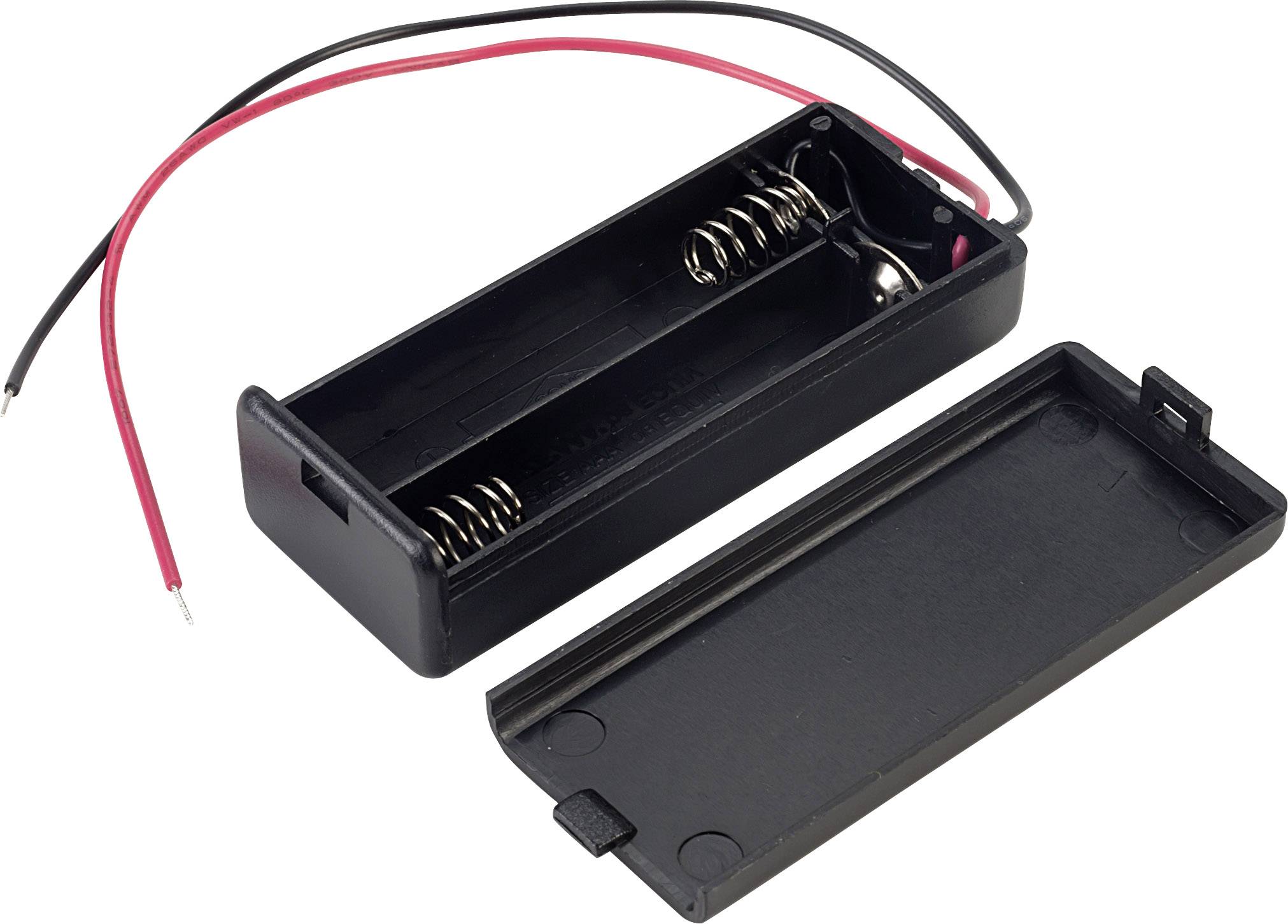 Elemtartó mikroelemhez 2x AAA, vezetékes, TRU COMPONENTS SBH-421-2A